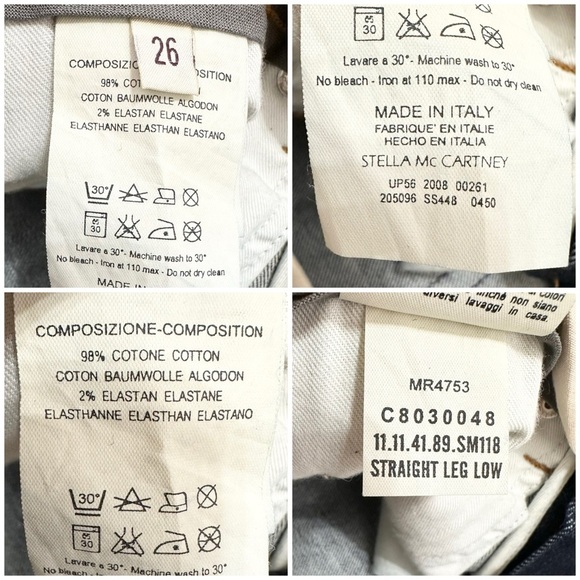 Stella McCartney Straight Leg Low Rise Denim Jeans - Picture 12 of 12